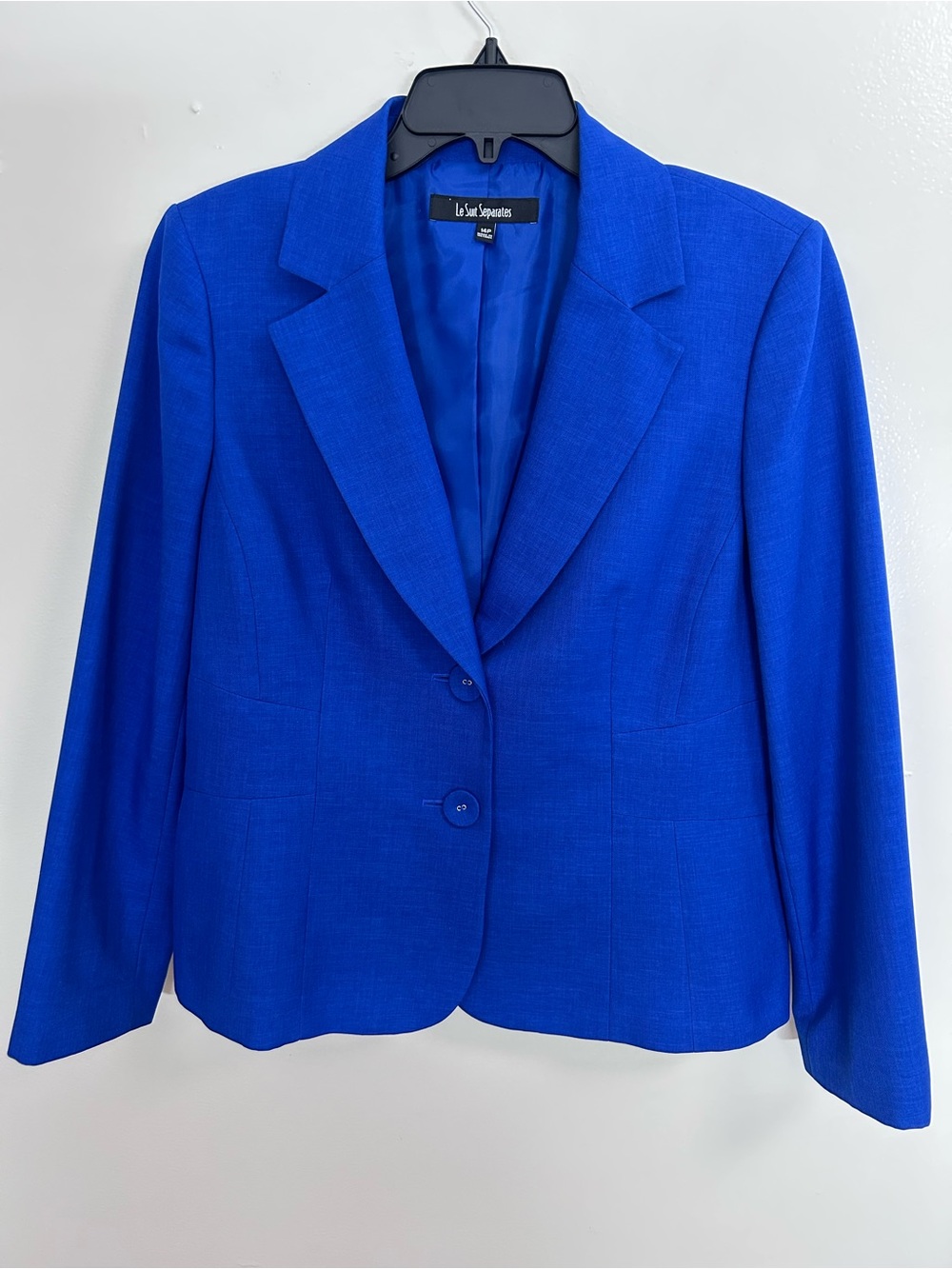 Le Suit Separates Royal Blue 2-Button Structured Blazer Jacket Corporate 14P